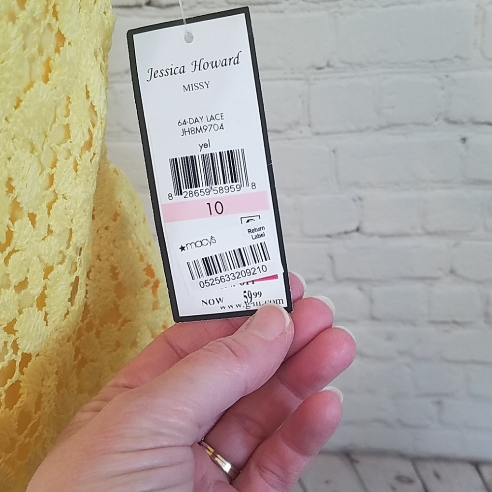 Jessica Howard yellow lace dress - Picture 5 of 8